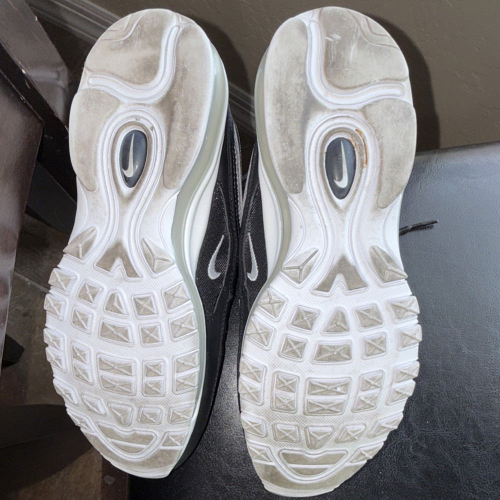 Nike Air Max 97 GS Black White Unisex Kids Athletic Shoes 7Y/Women 8.5 - Picture 7 of 10